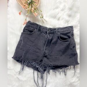 Reformation black jean shorts 27